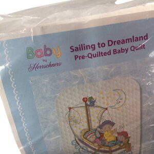 Herrschners Baby Quilt Kit Cross Stitch NIP Sailing to Dreamland Pre-Quilted